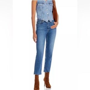 Re/Done Stove Pipe Straight Leg Jeans in Medium Blue Wash Jeans Sz 32